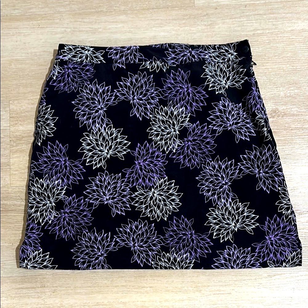 EP PRO Floral Black and Purple Golf Skort